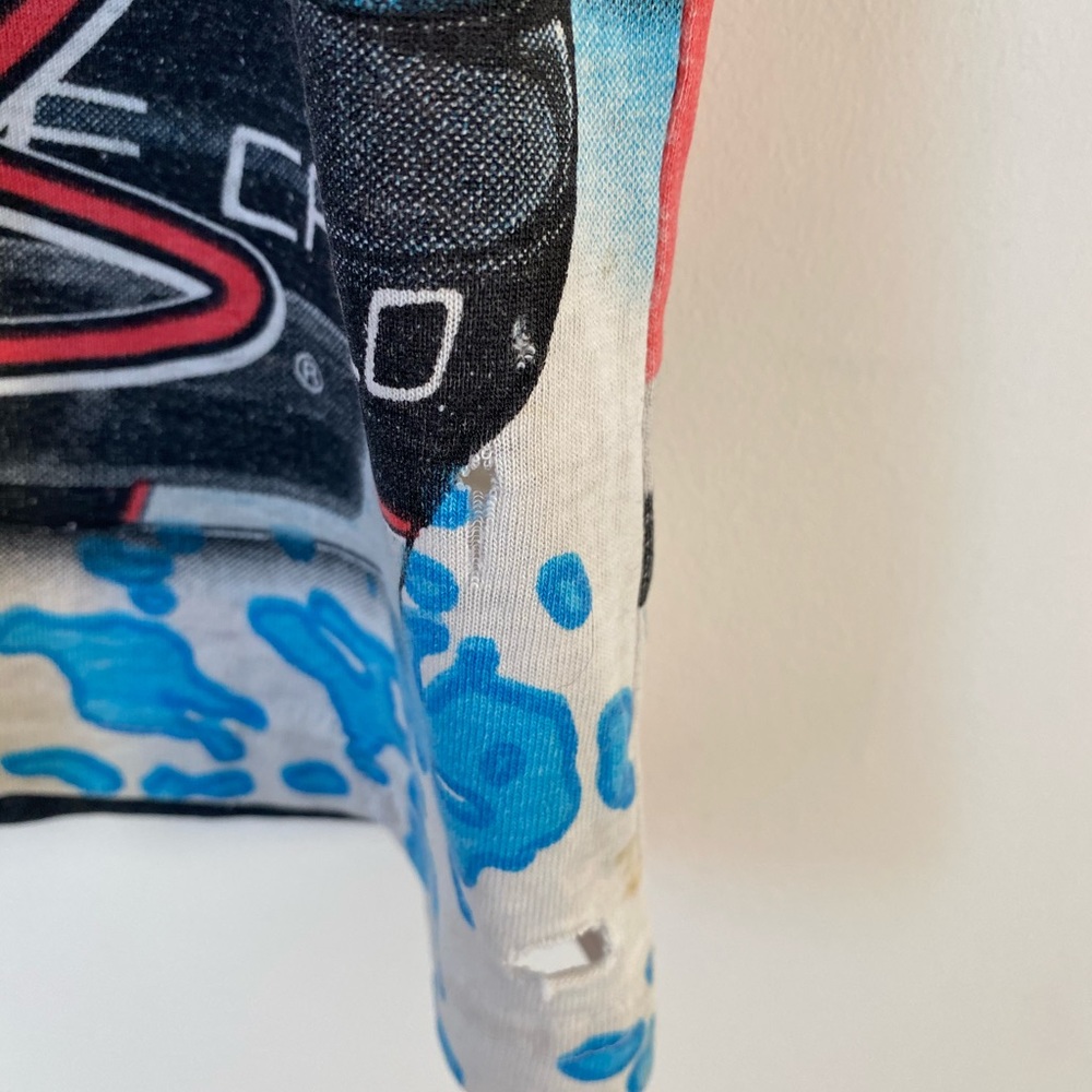 Vintage 90s Nutmeg Chase Authentics Dale Earnhardt AOP Tee Shirt made in U.S.A. - Picture 4 of 6